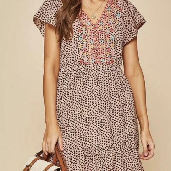 Savanna Jane Dresses & Skirts - Savanna Jane Multicolor Embroidered Mini Dress